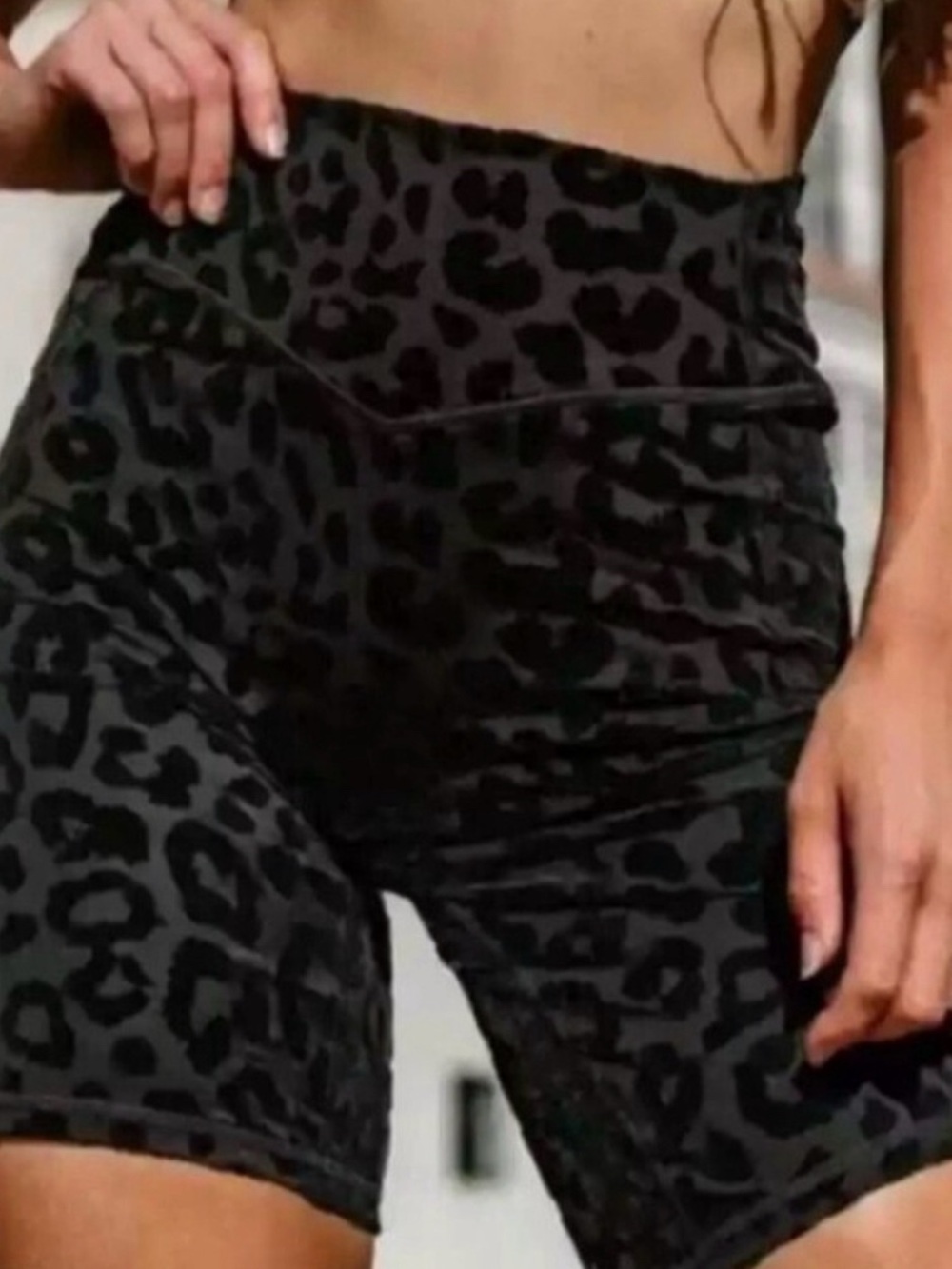 Balance Athletica/Vitality Black Panther Lux Velvet High-Rise Bike Shorts
